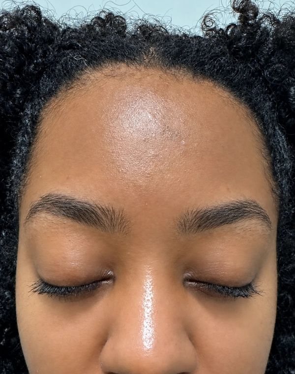Before velvet brows: the client before treatment